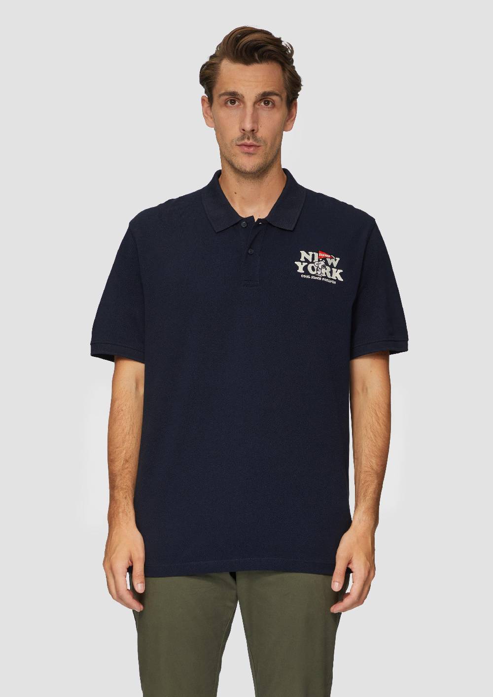 S.Oliver Poloshirt Aus Baumwollpiqué Mit Peanuts®-Motiv