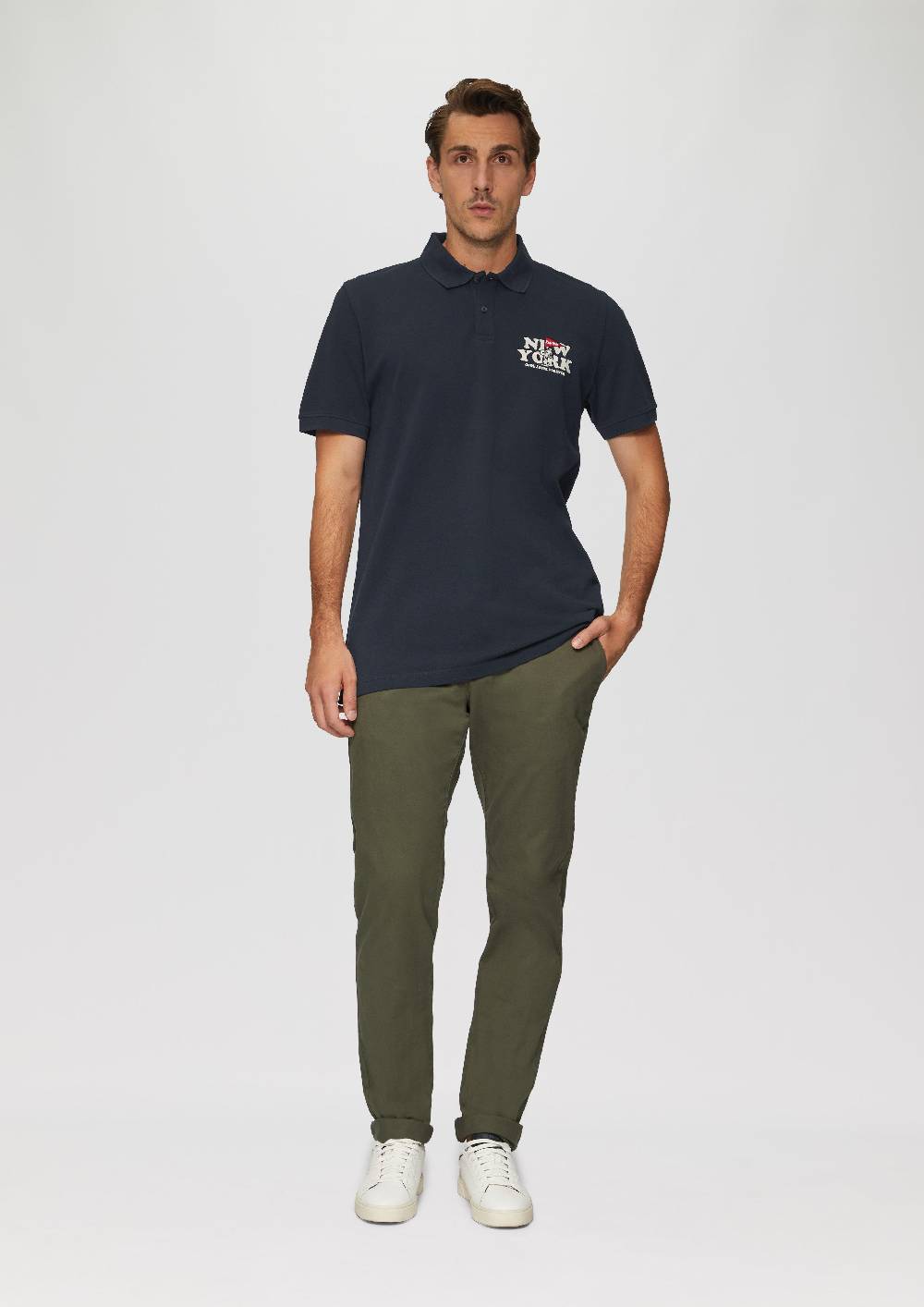 S.Oliver Poloshirt Aus Baumwollpiqué Mit Peanuts®-Motiv