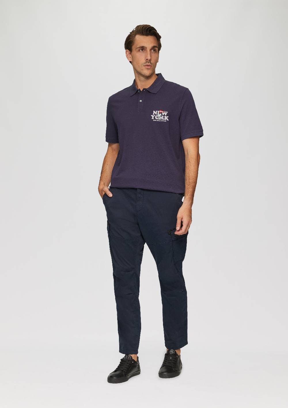 S.Oliver Poloshirt Aus Baumwollpiqué Mit Peanuts®-Motiv