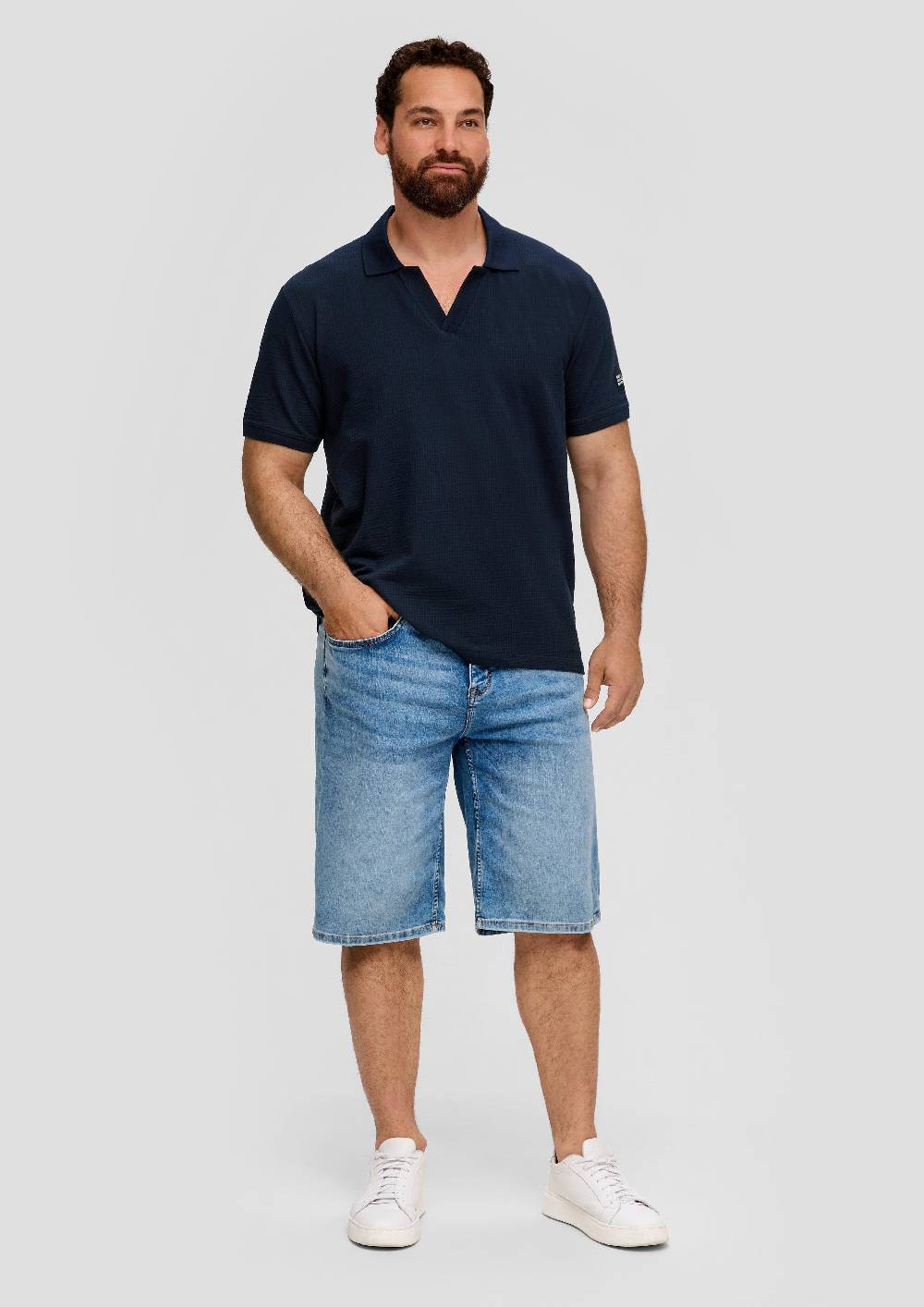 S.Oliver Poloshirt Aus Baumwollstretch Mit Applikation