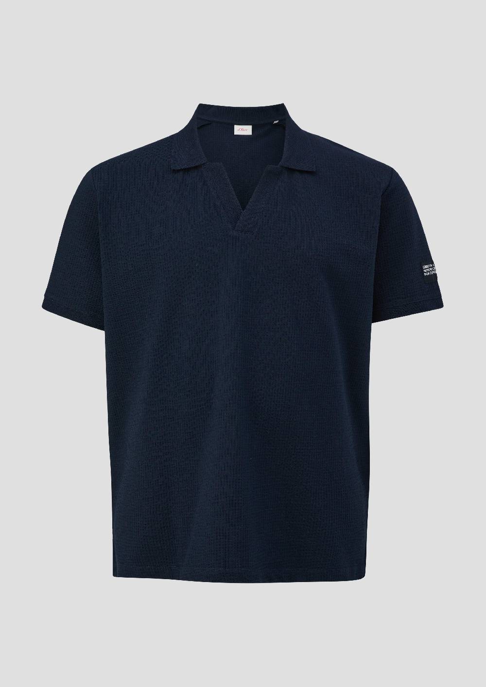 S.Oliver Poloshirt Aus Baumwollstretch Mit Applikation