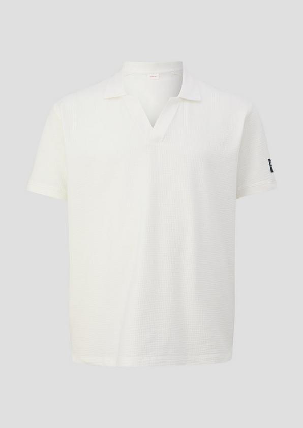 s.Oliver Poloshirt aus Baumwollstretch mit Applikation