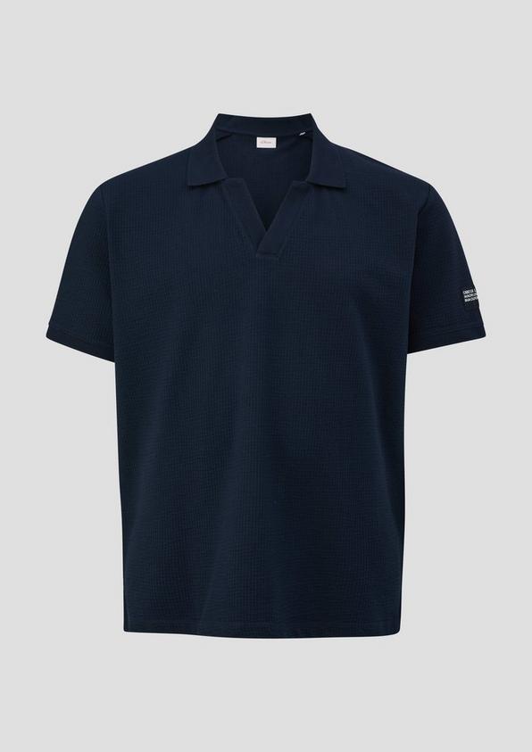 s.Oliver Poloshirt aus Baumwollstretch mit Applikation