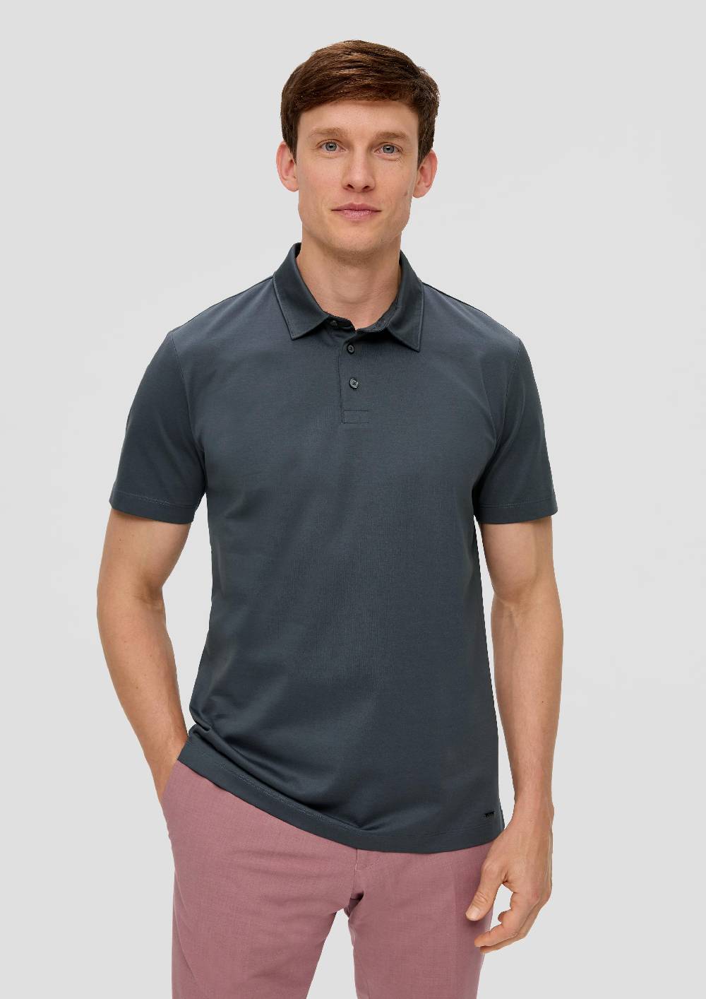 S.Oliver Poloshirt Aus Jersey Mit Seitlich Geschlitztem Saum