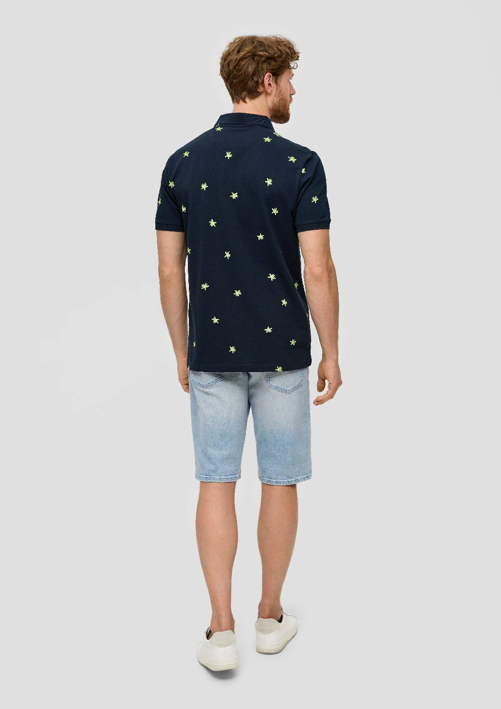S.Oliver Poloshirt Mit All-over-Print Und Kontrast-Details