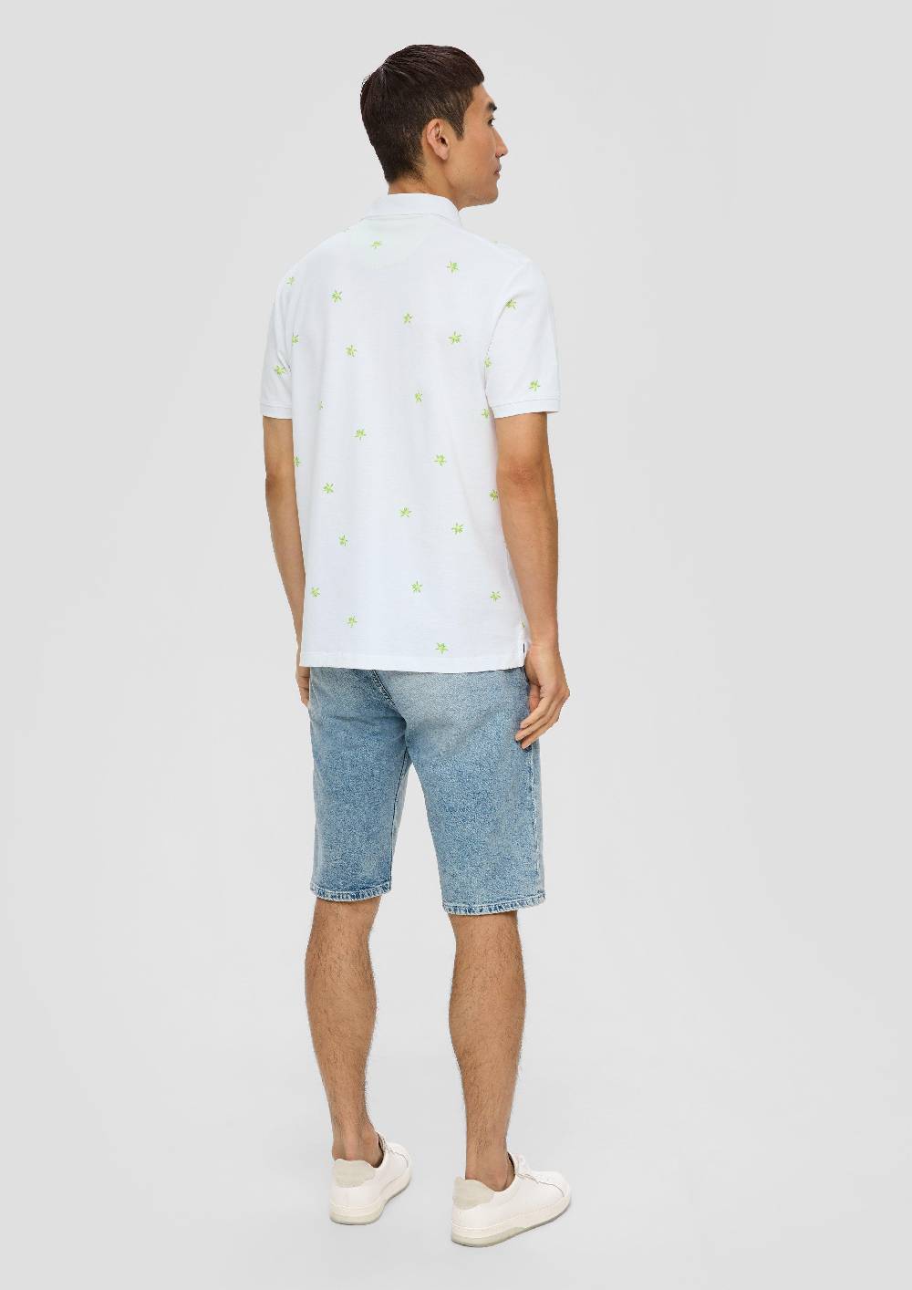 S.Oliver Poloshirt Mit All-over-Print Und Kontrast-Details