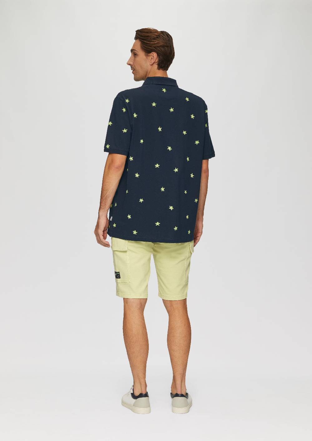 S.Oliver Poloshirt Mit All-over-Print Und Kontrast-Details
