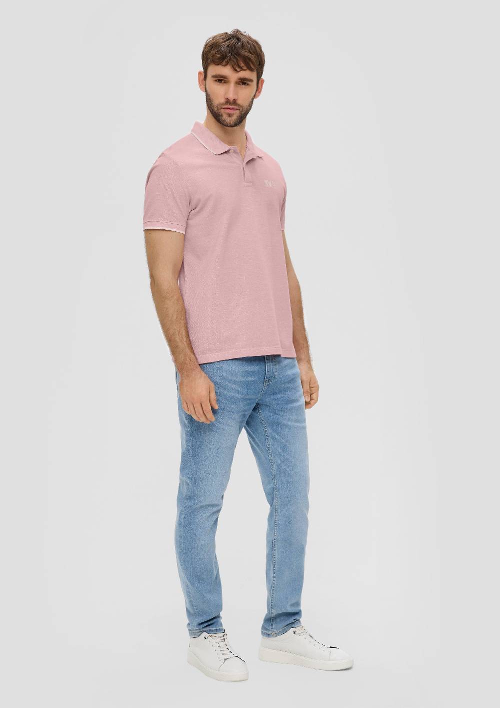 S.Oliver Poloshirt Mit Piquêstruktur Und Logo-Print