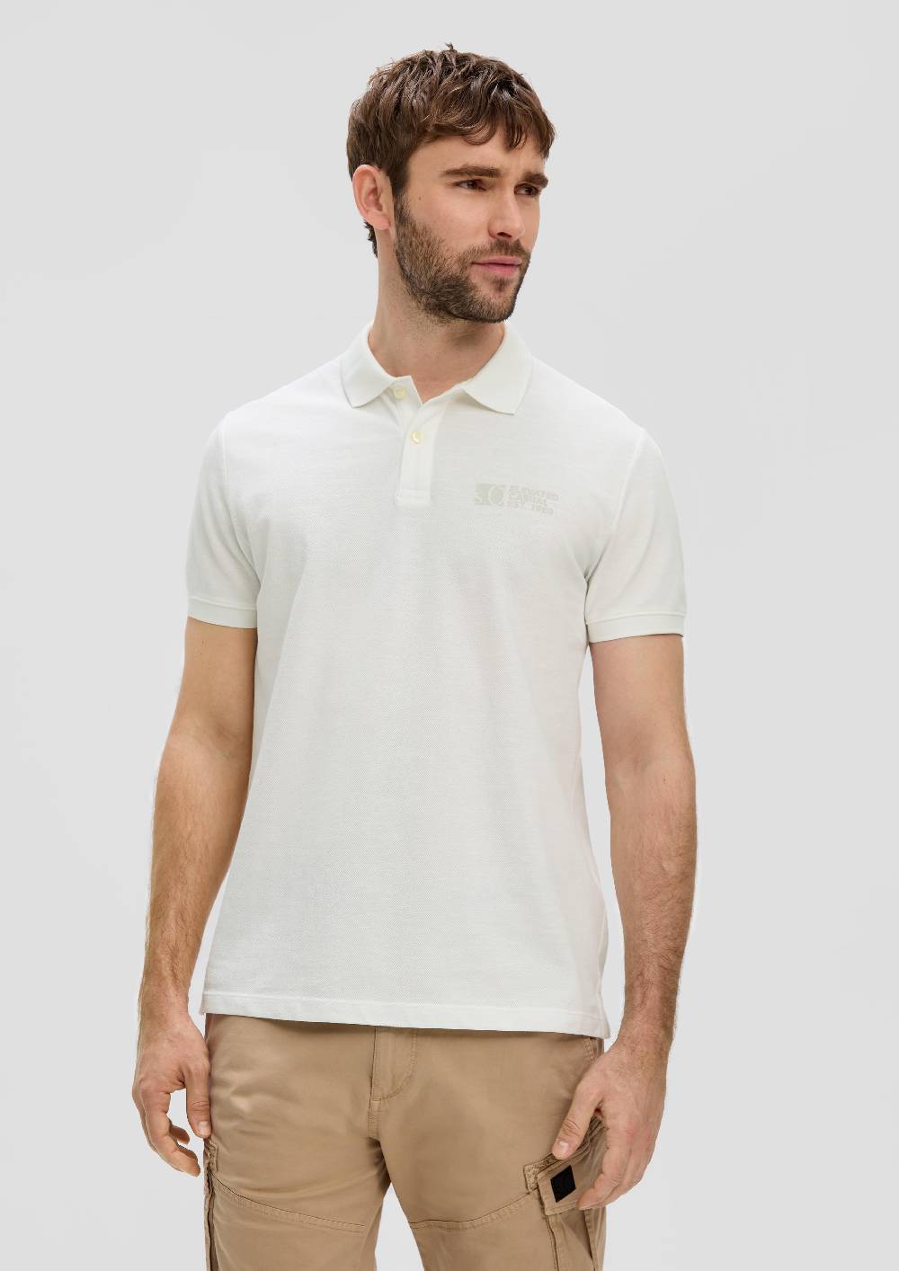 S.Oliver Poloshirt Mit Piquêstruktur Und Logo-Print