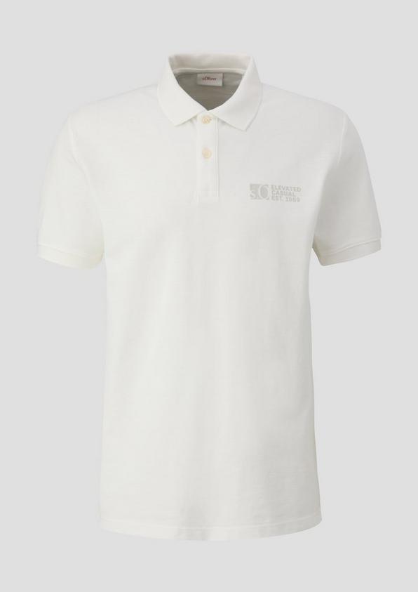 s.Oliver Poloshirt mit Piquêstruktur und Logo-Print