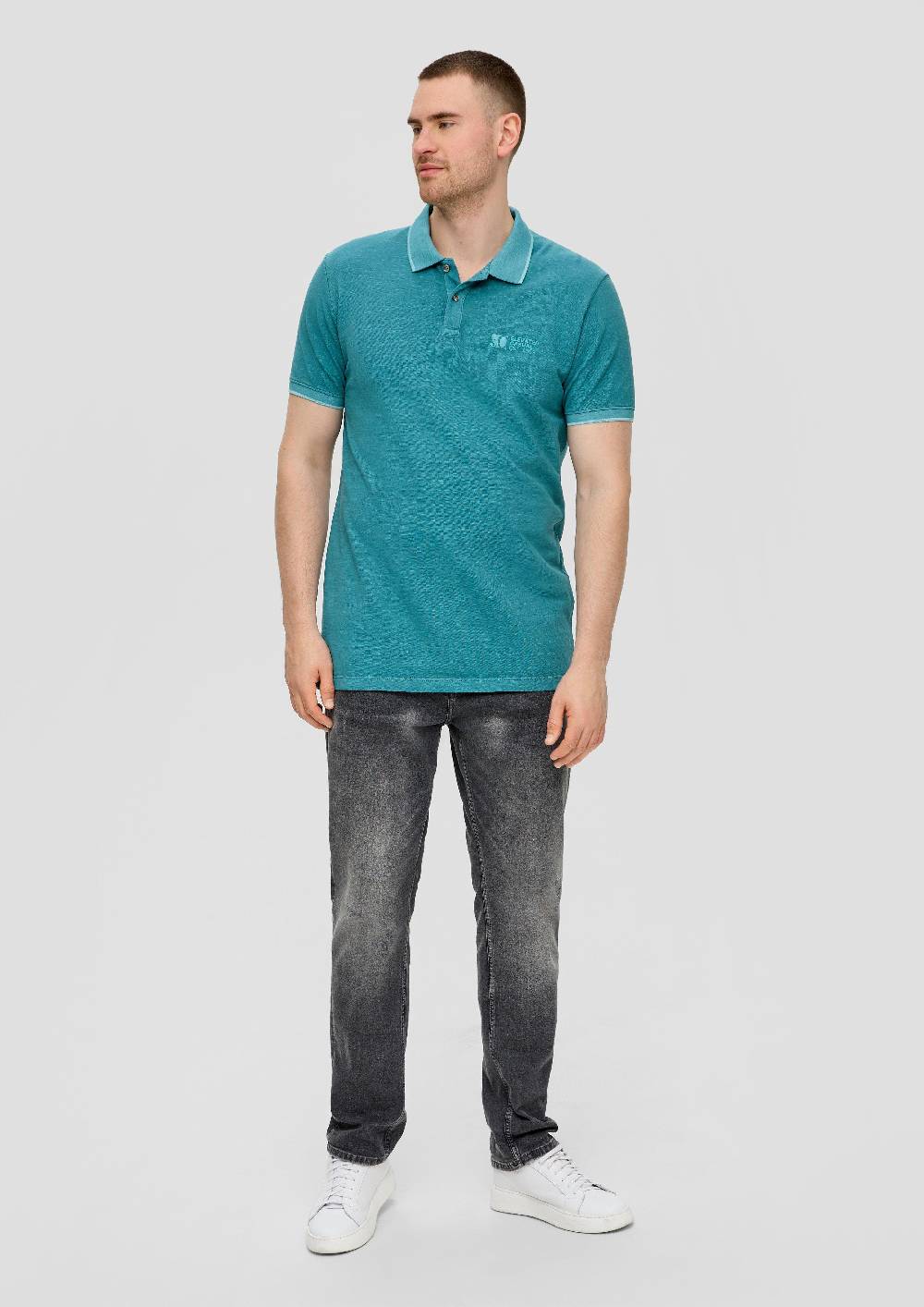 S.Oliver Poloshirt Mit Piquêstruktur Und Logo-Print