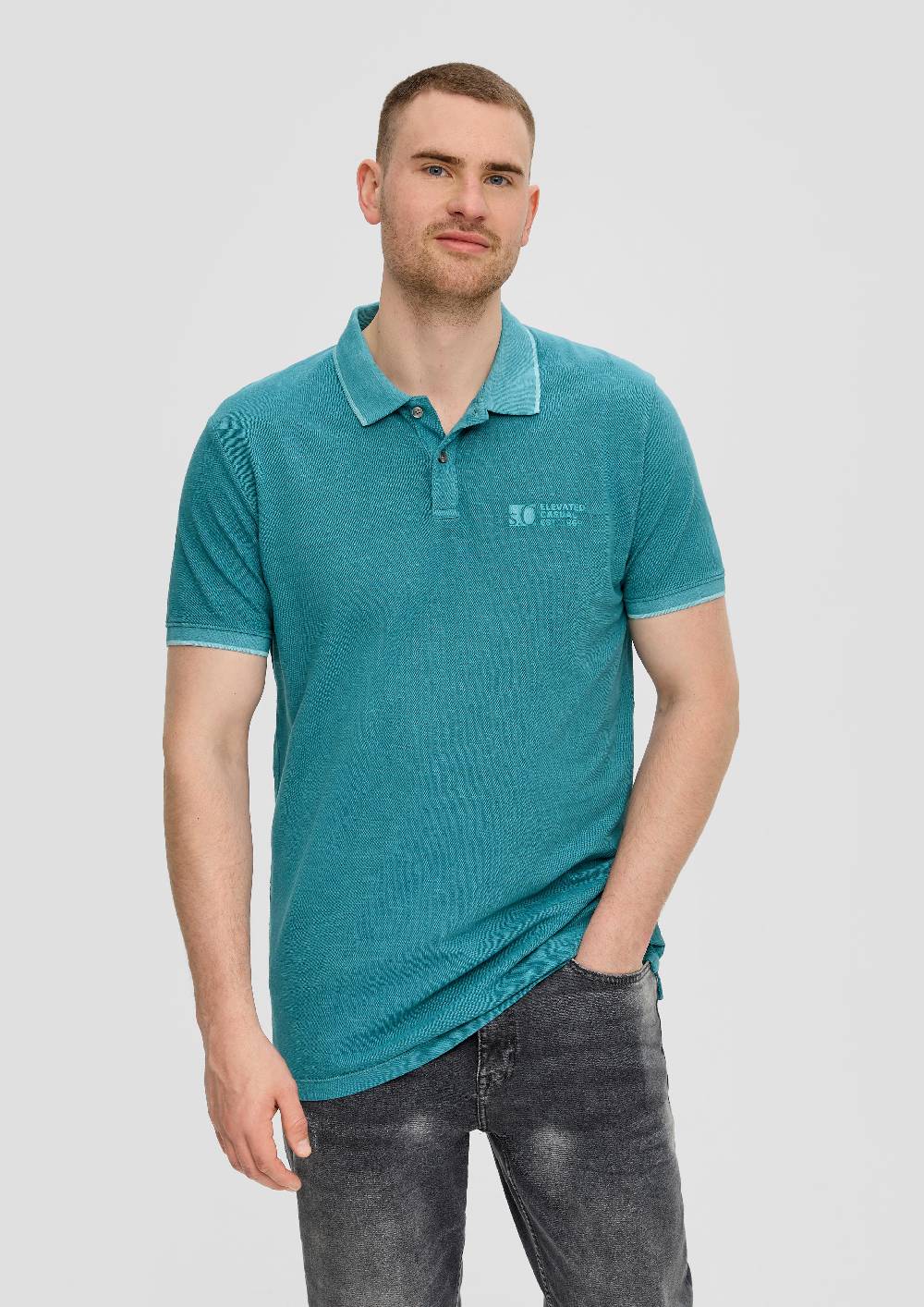 S.Oliver Poloshirt Mit Piquêstruktur Und Logo-Print
