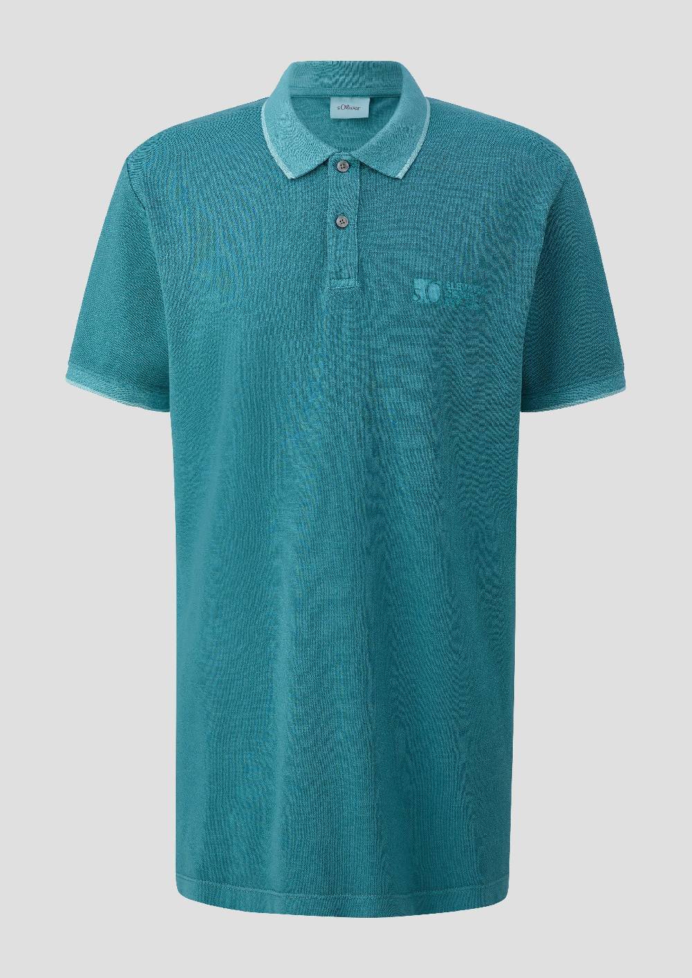 S.Oliver Poloshirt Mit Piquêstruktur Und Logo-Print