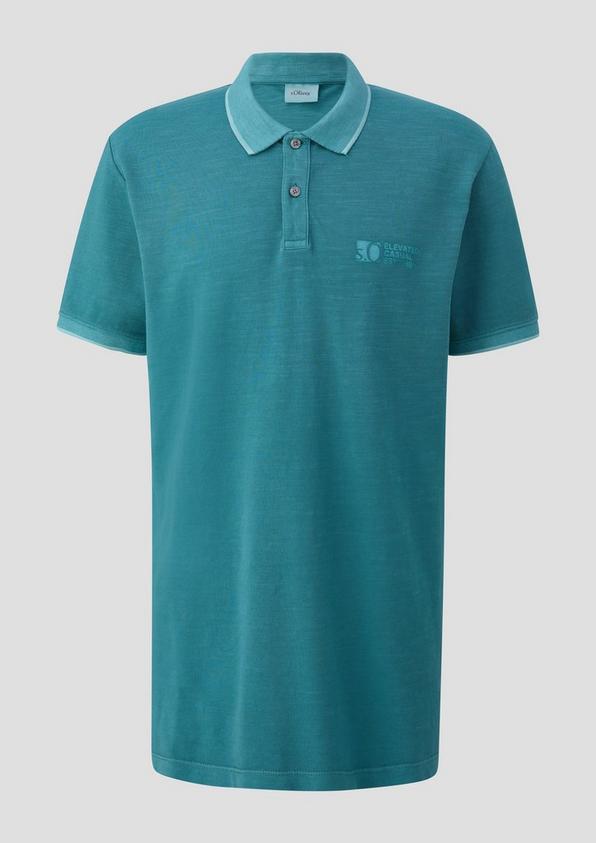 s.Oliver Poloshirt mit Piquêstruktur und Logo-Print