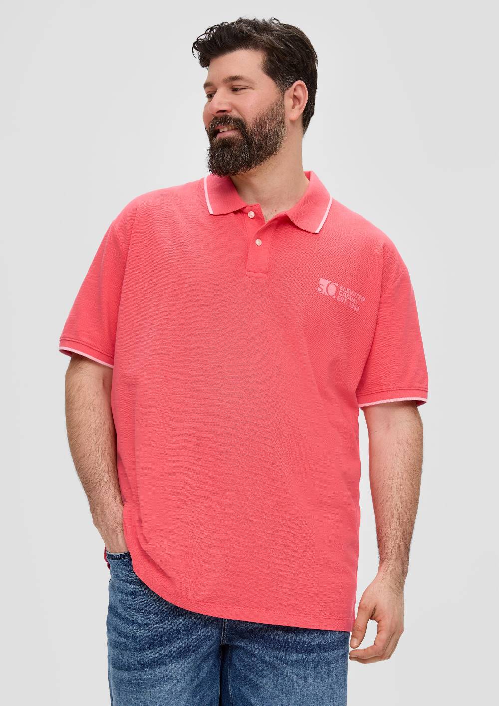S.Oliver Poloshirt Mit Piquêstruktur Und Logo-Print