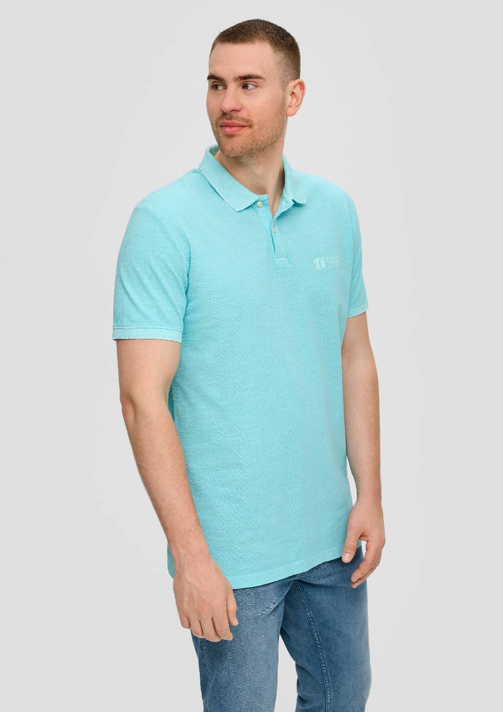 S.Oliver Poloshirt Mit Piquêstruktur Und Logo-Print