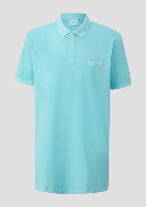 s.Oliver Poloshirt mit Piquêstruktur und Logo-Print