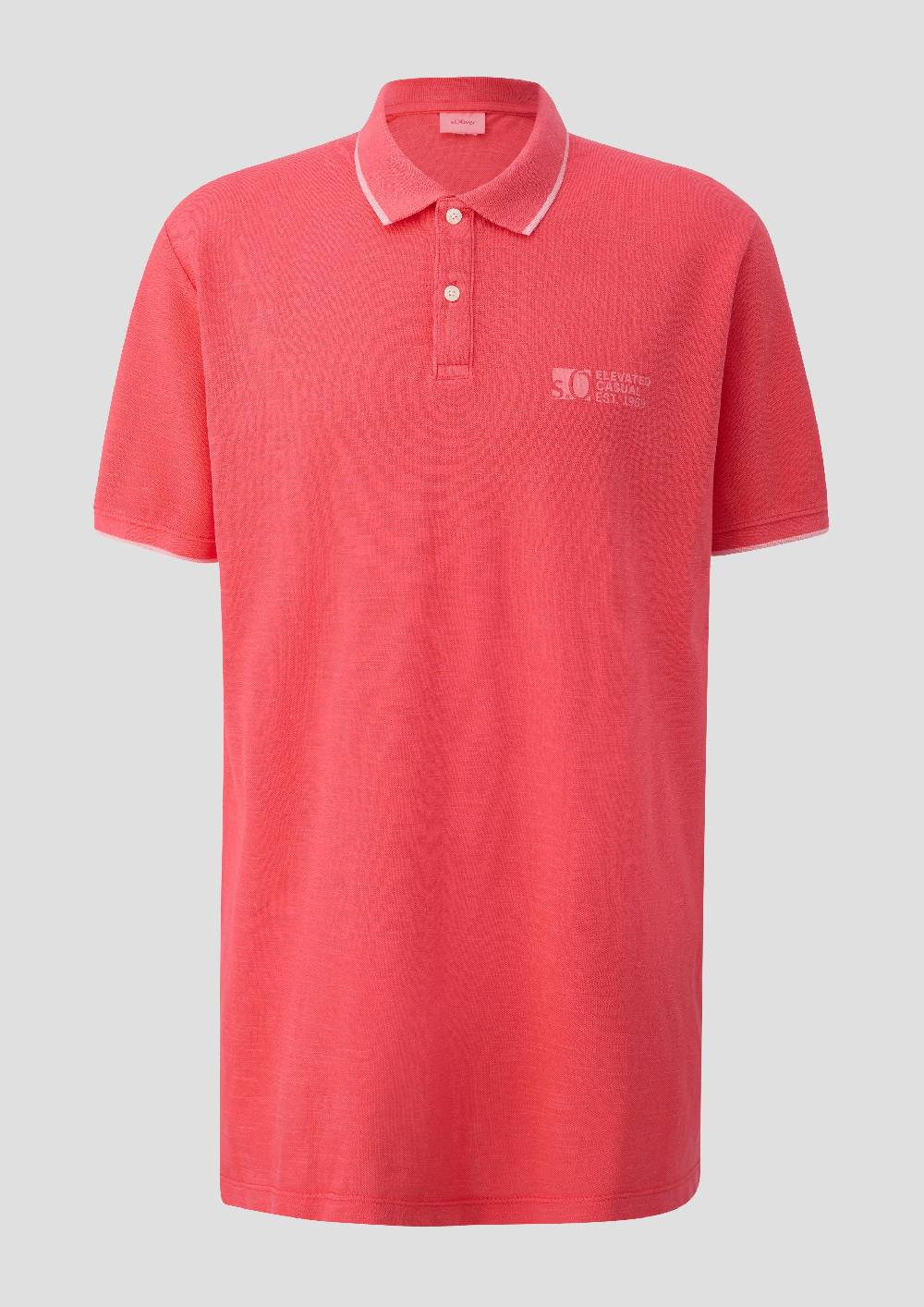 S.Oliver Poloshirt Mit Piquêstruktur Und Logo-Print