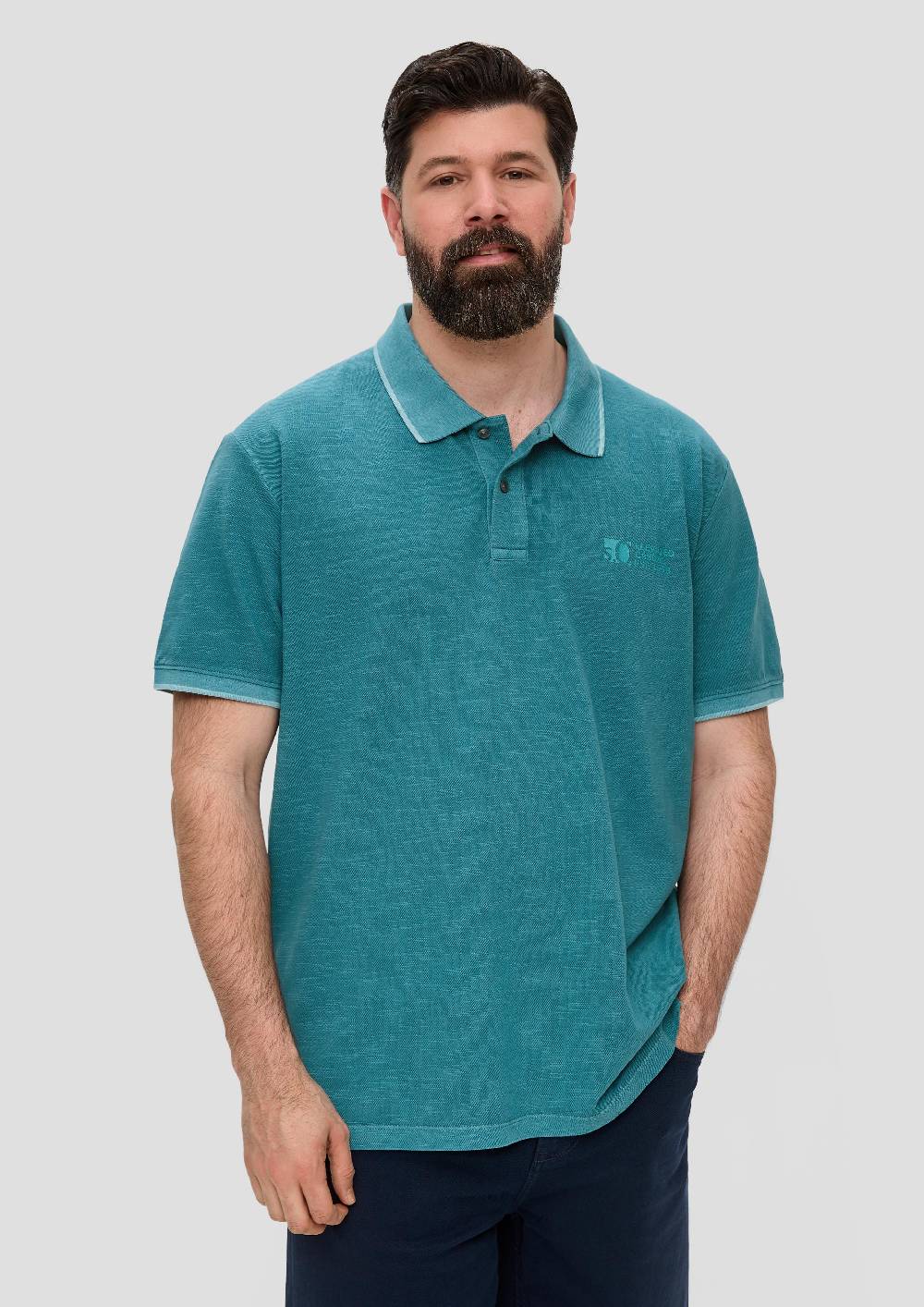 S.Oliver Poloshirt Mit Piquêstruktur Und Logo-Print