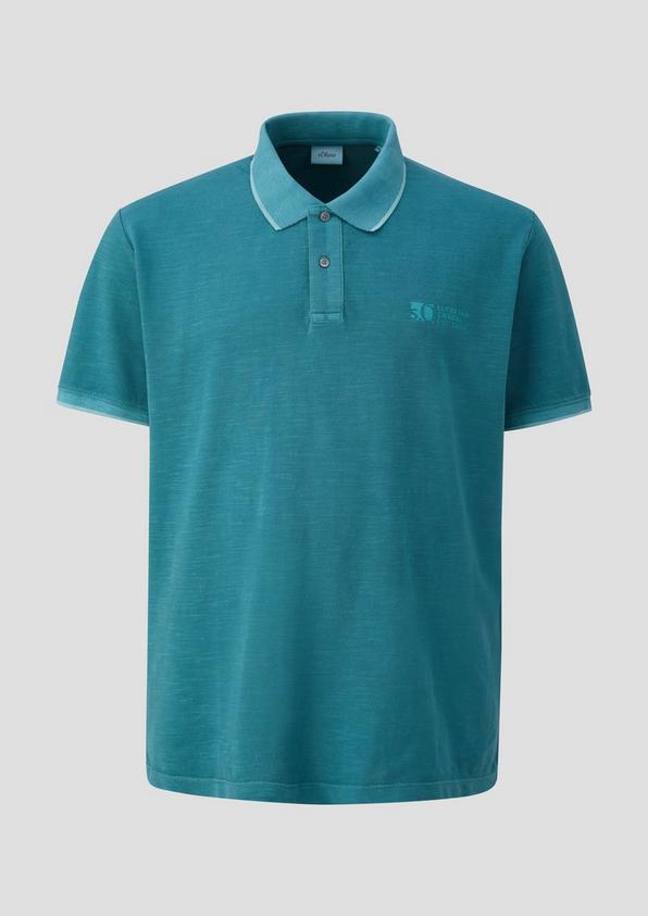 s.Oliver Poloshirt mit Piquêstruktur und Logo-Print