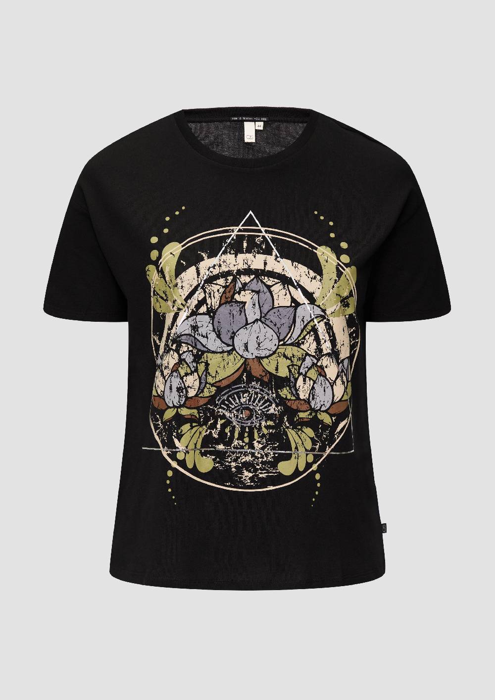 S.Oliver Print-T-Shirt Mit überschnittenen Schultern