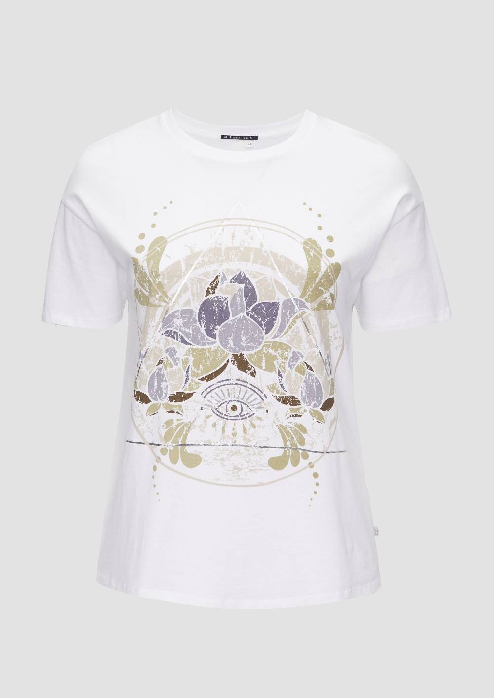 S.Oliver Print-T-Shirt Mit überschnittenen Schultern