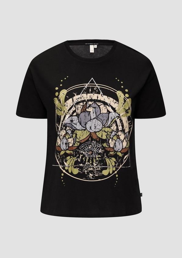 s.Oliver Print-T-Shirt mit überschnittenen Schultern