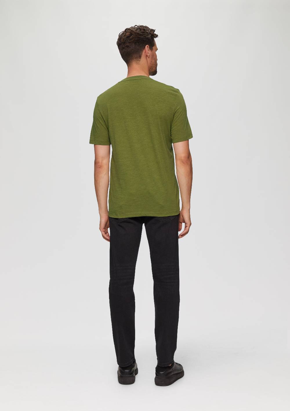 S.Oliver Printshirt Aus Baumwolle Mit Flammgarnstruktur