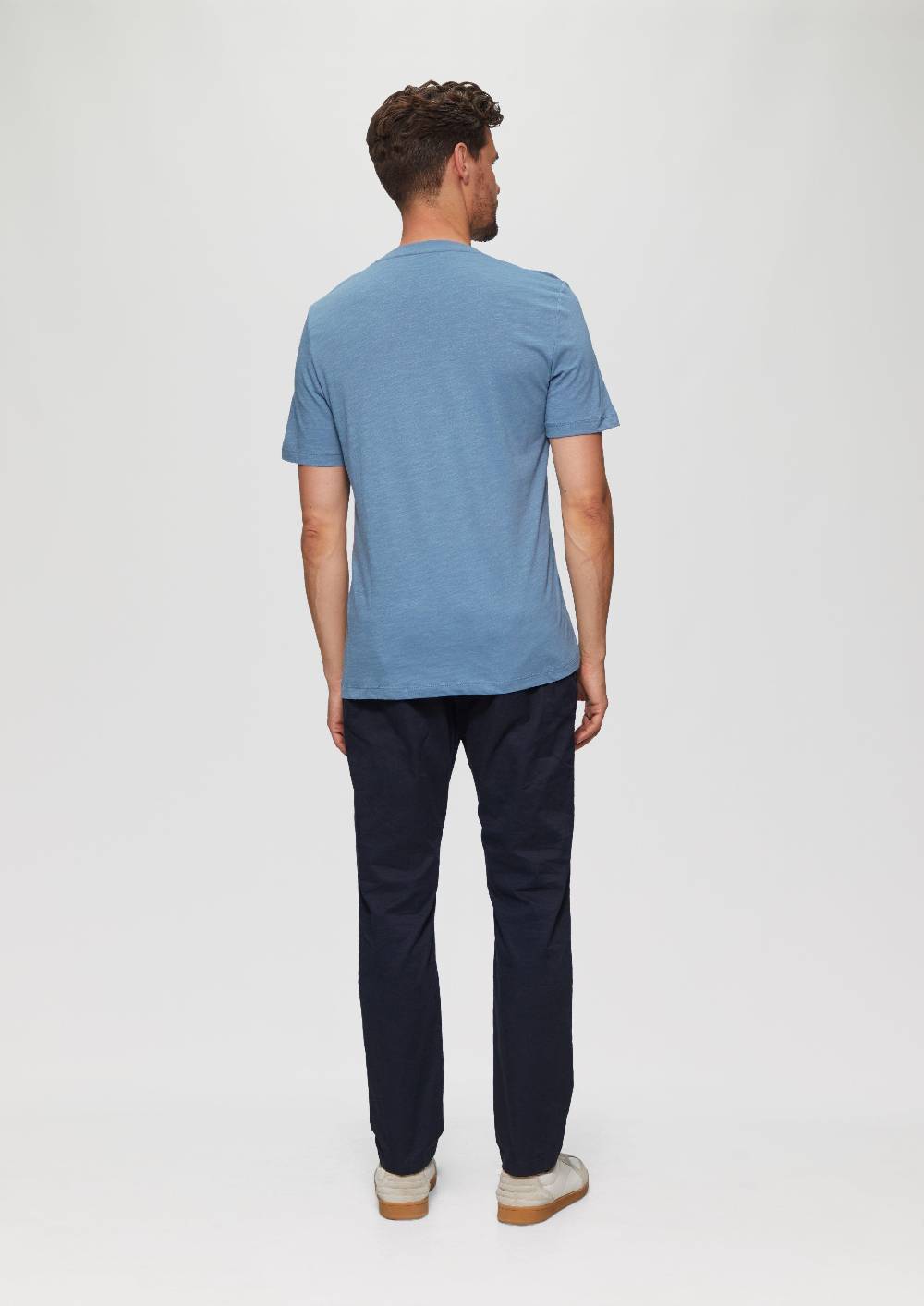 S.Oliver Printshirt Aus Baumwolle Mit Flammgarnstruktur