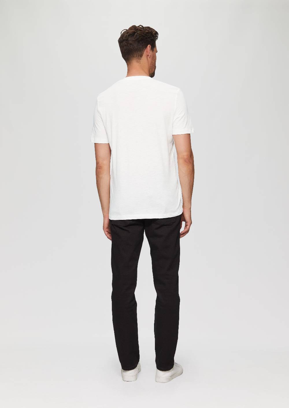 S.Oliver Printshirt Aus Baumwolle Mit Flammgarnstruktur