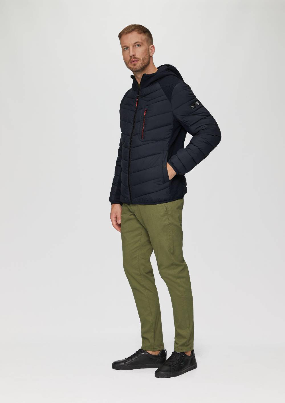 S.Oliver Pufferjacke Im Fabricmix Mit Kontrast-Details