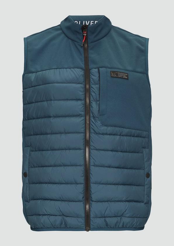 s.Oliver Pufferweste aus Softshell mit Kontrast-Details