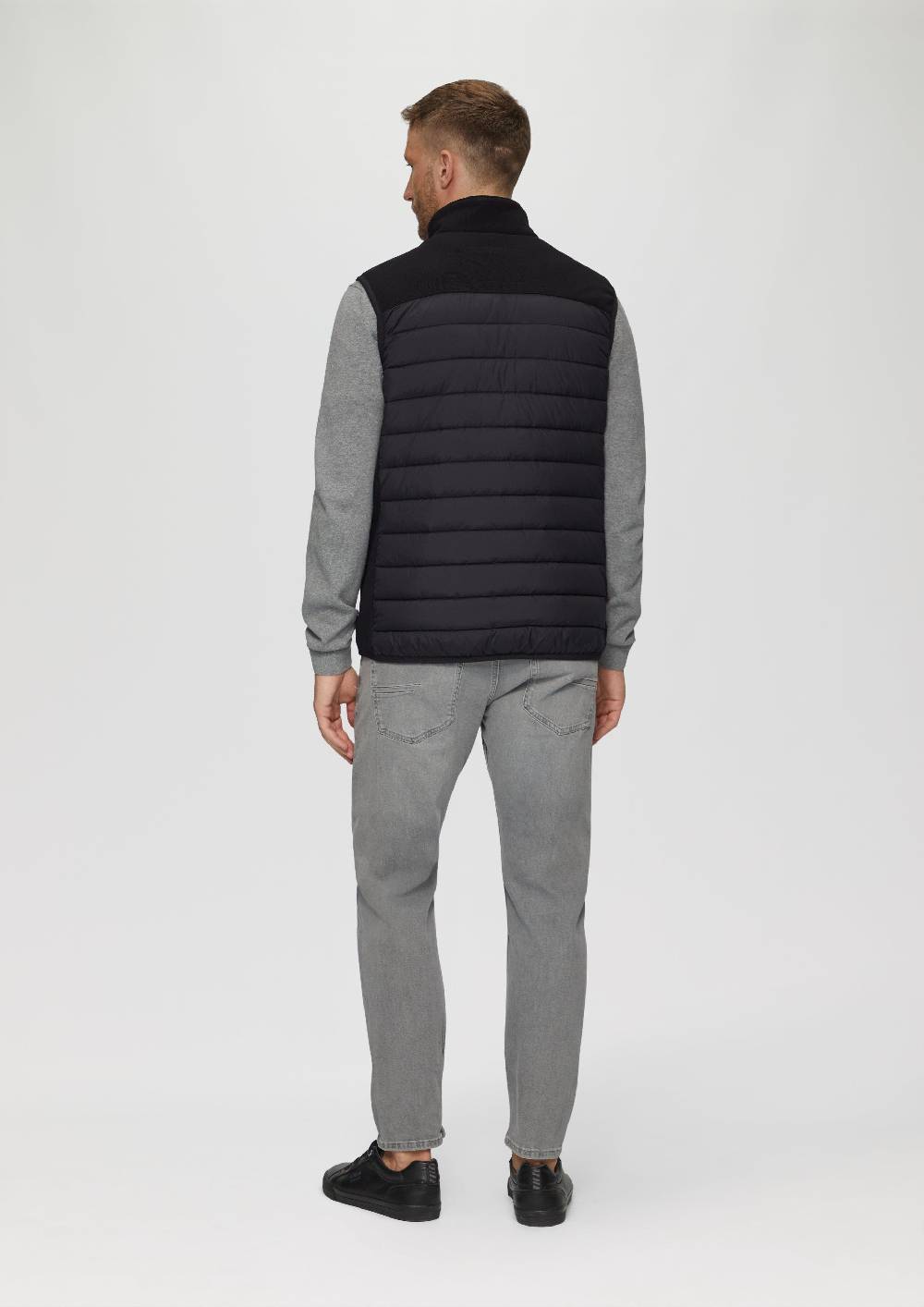 S.Oliver Pufferweste Im Fabricmix Mit Kontrast-Details