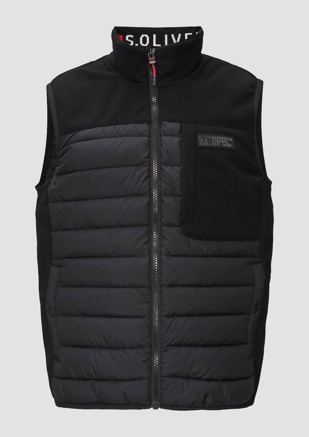 S.Oliver Pufferweste Im Fabricmix Mit Kontrast-Details