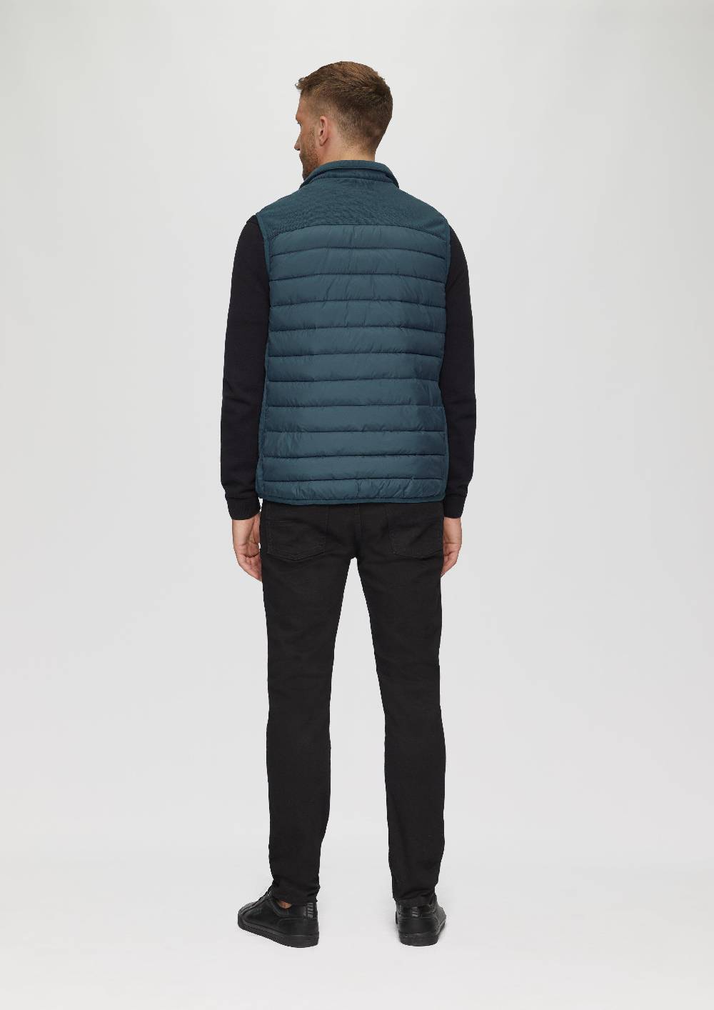 S.Oliver Pufferweste Im Fabricmix Mit Kontrast-Details