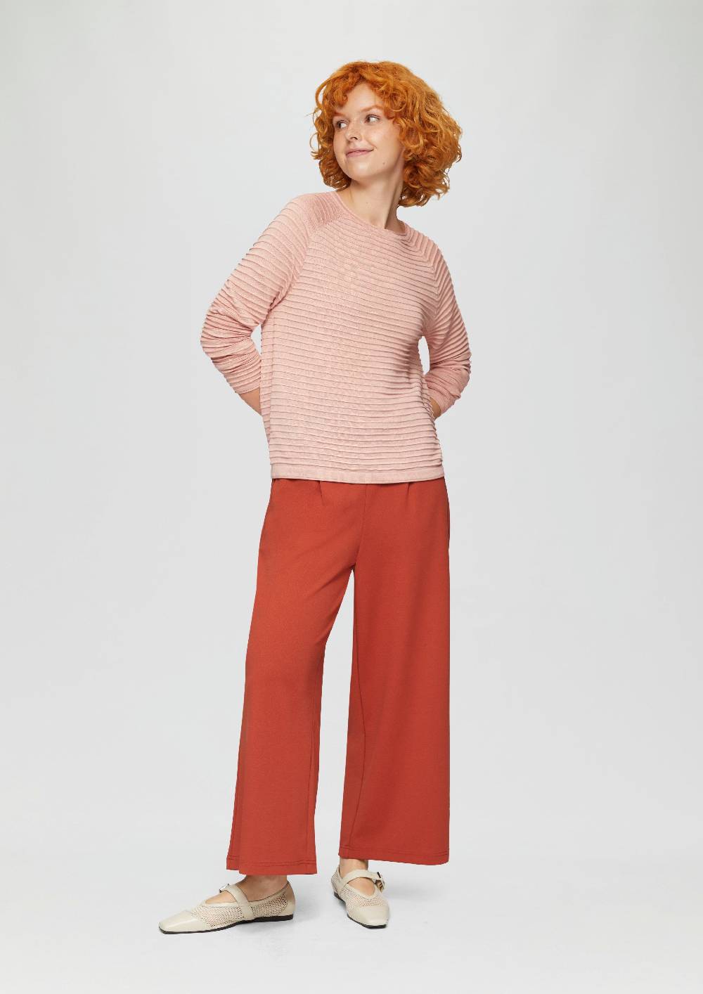 S.Oliver Pullover Mit Strukturmuster Aus Viskosemix