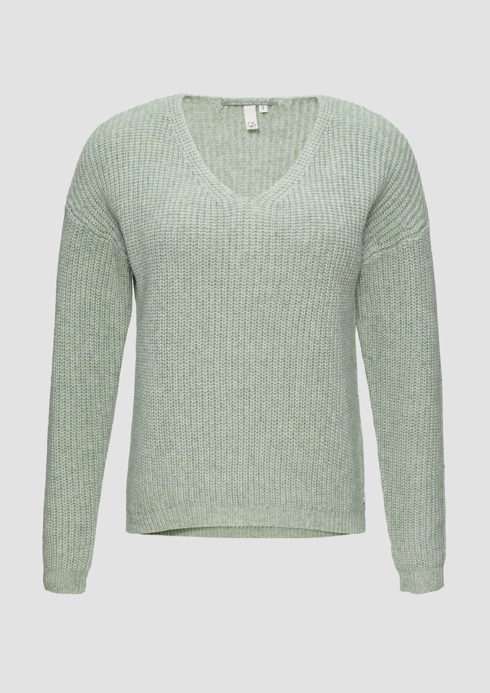 S.Oliver Pullover Mit überschnittenen Schultern In Melange-Optik