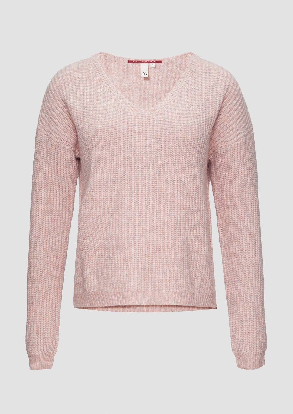 S.Oliver Pullover Mit überschnittenen Schultern In Melange-Optik