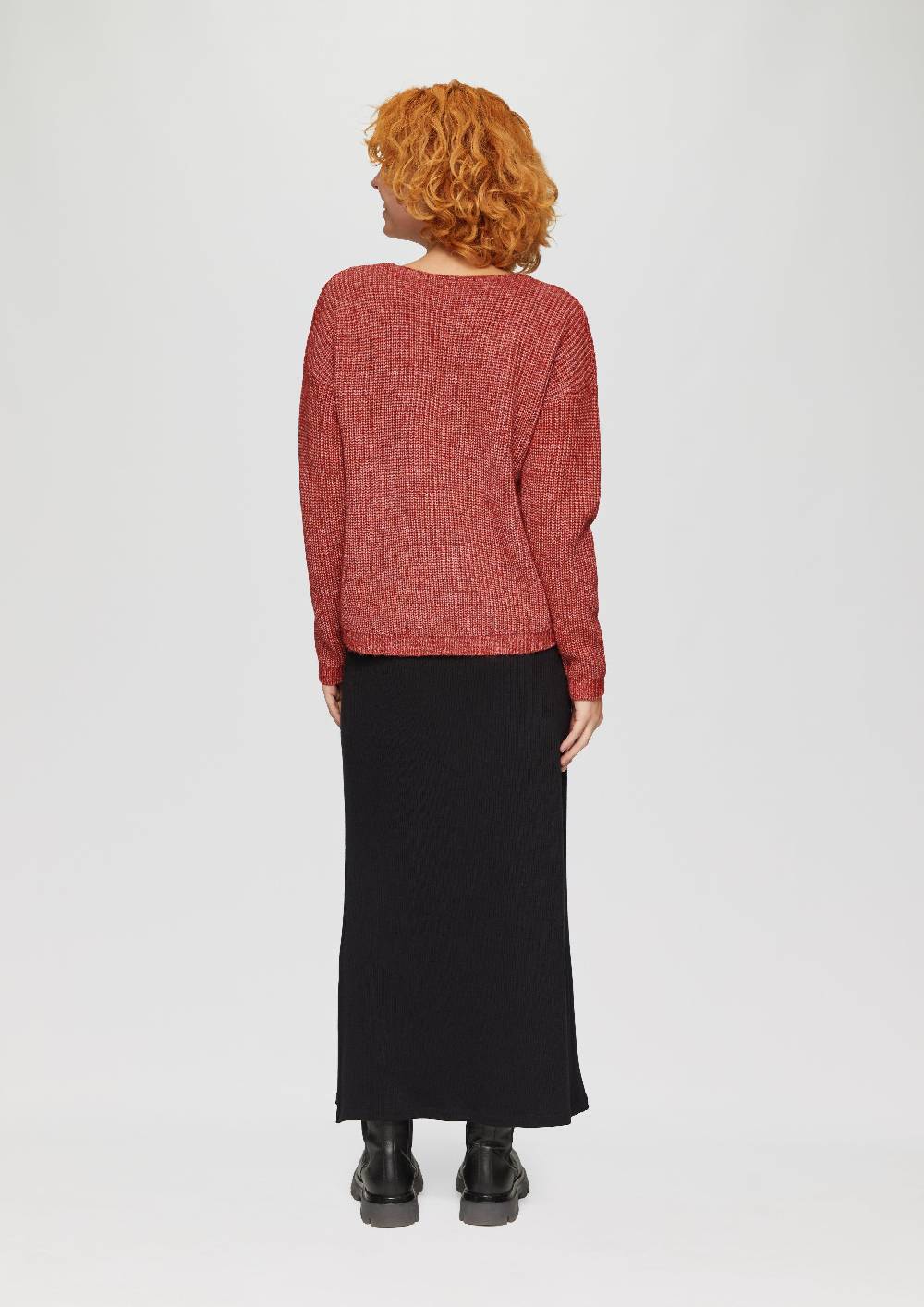 S.Oliver Pullover Mit überschnittenen Schultern In Melange-Optik