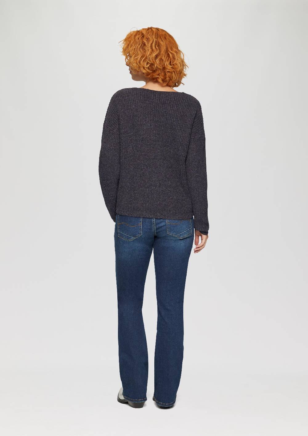 S.Oliver Pullover Mit überschnittenen Schultern In Melange-Optik