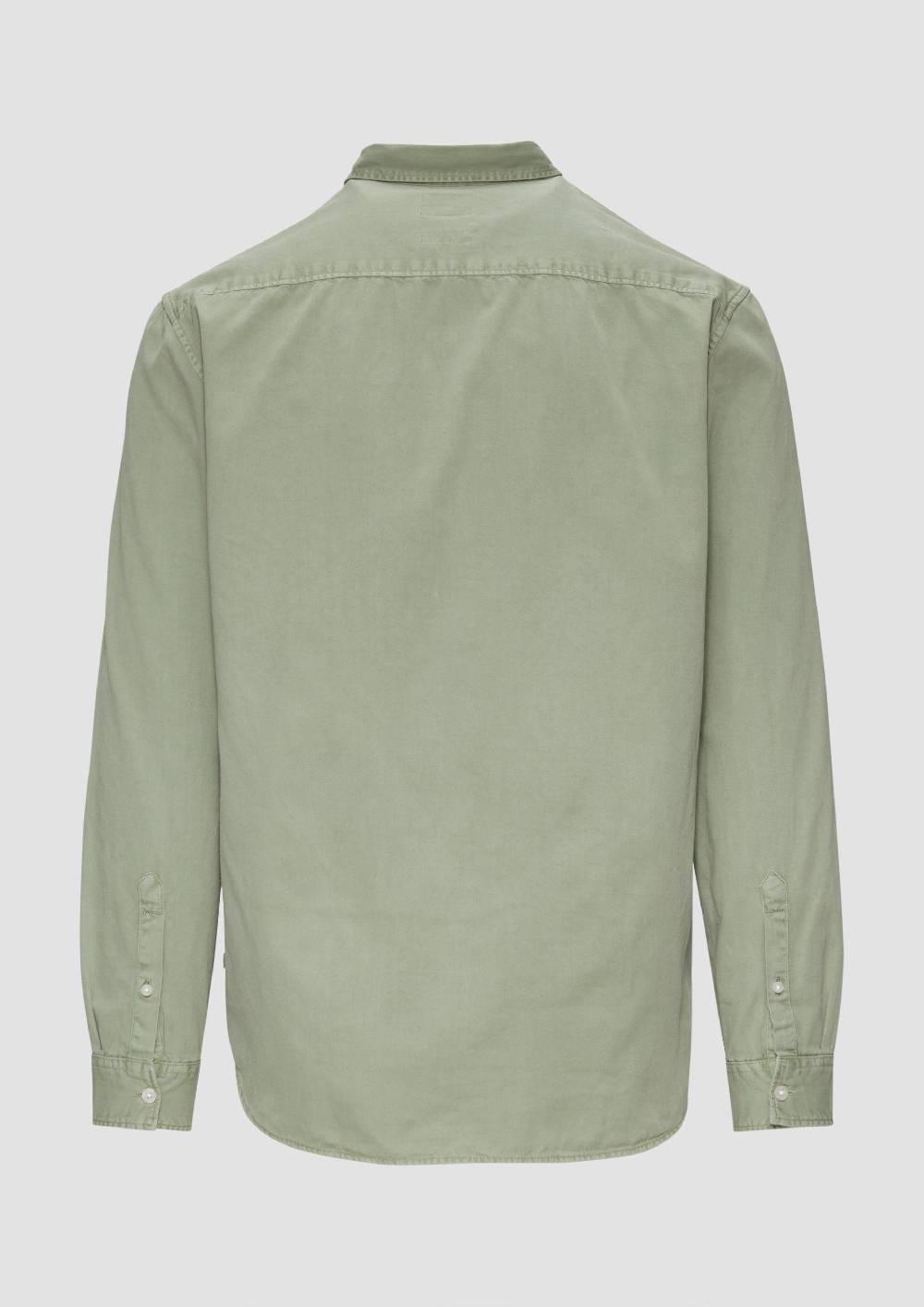 S.Oliver Regular Fit: Gewaschenes Twillhemd Mit Logostickerei