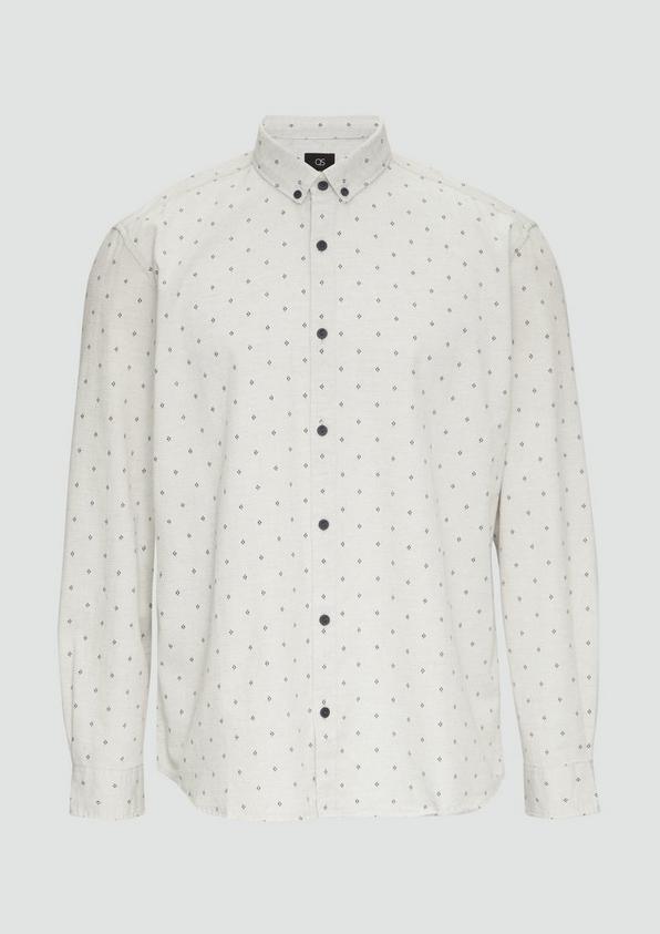 s.Oliver Regular Fit: Hemd mit All-over-Print und Button-Down-Kragen