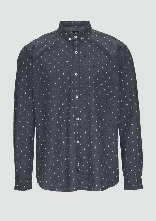 s.Oliver Regular Fit: Hemd mit All-over-Print und Button-Down-Kragen