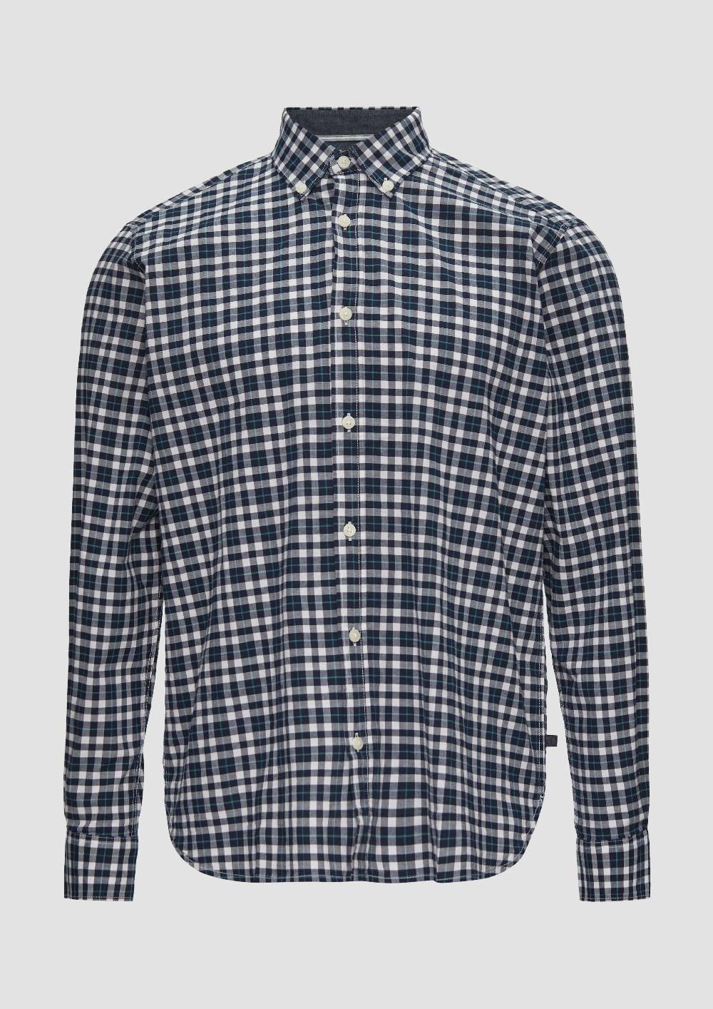 S.Oliver Regular Fit: Kariertes Hemd Mit Button-Down-Kragen