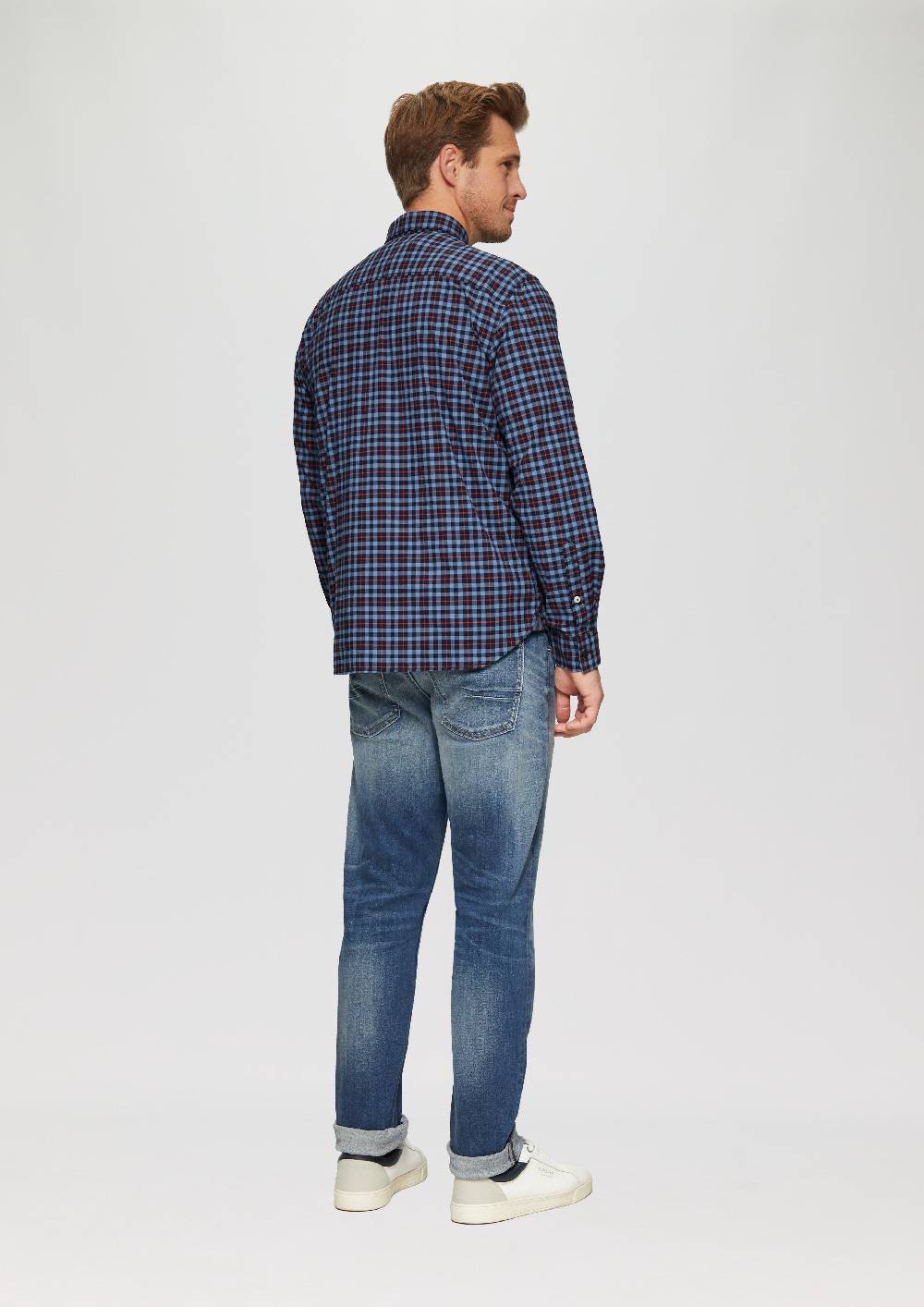 S.Oliver Regular Fit: Kariertes Hemd Mit Button-Down-Kragen
