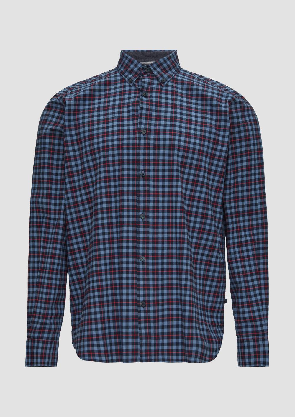 S.Oliver Regular Fit: Kariertes Hemd Mit Button-Down-Kragen