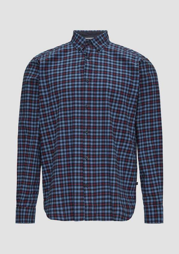 s.Oliver Regular Fit: Kariertes Hemd mit Button-Down-Kragen