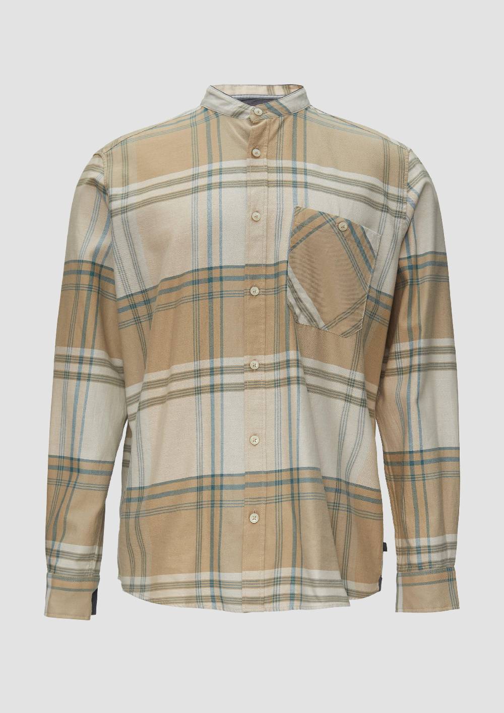 S.Oliver Regular Fit: Softes Karohemd Mit Stehkragen