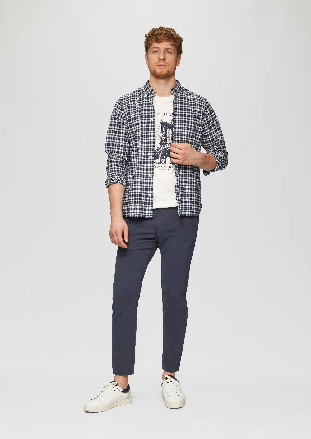 S.Oliver Regular Fit: Strukturierte Chino Aus Baumwollstretch