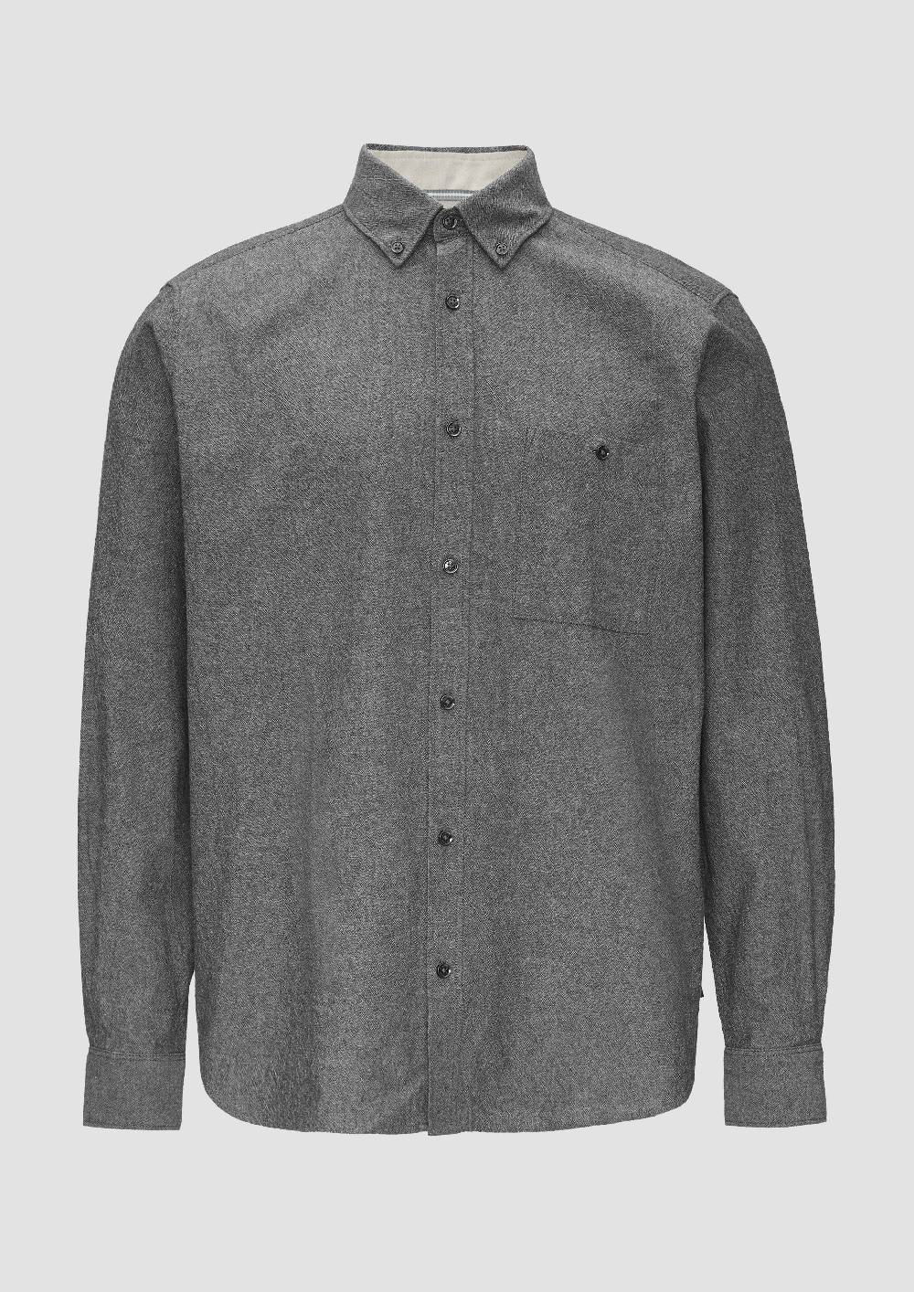 S.Oliver Regular Fit: Strukturiertes Hemd Mit Button-Down-Kragen